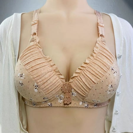 

hoksml Sexy Bras for WomenWoman Sexy Ladies Bra Without Steel Rings Sexy Vest Large Lingerie Bras Everyday Bra
