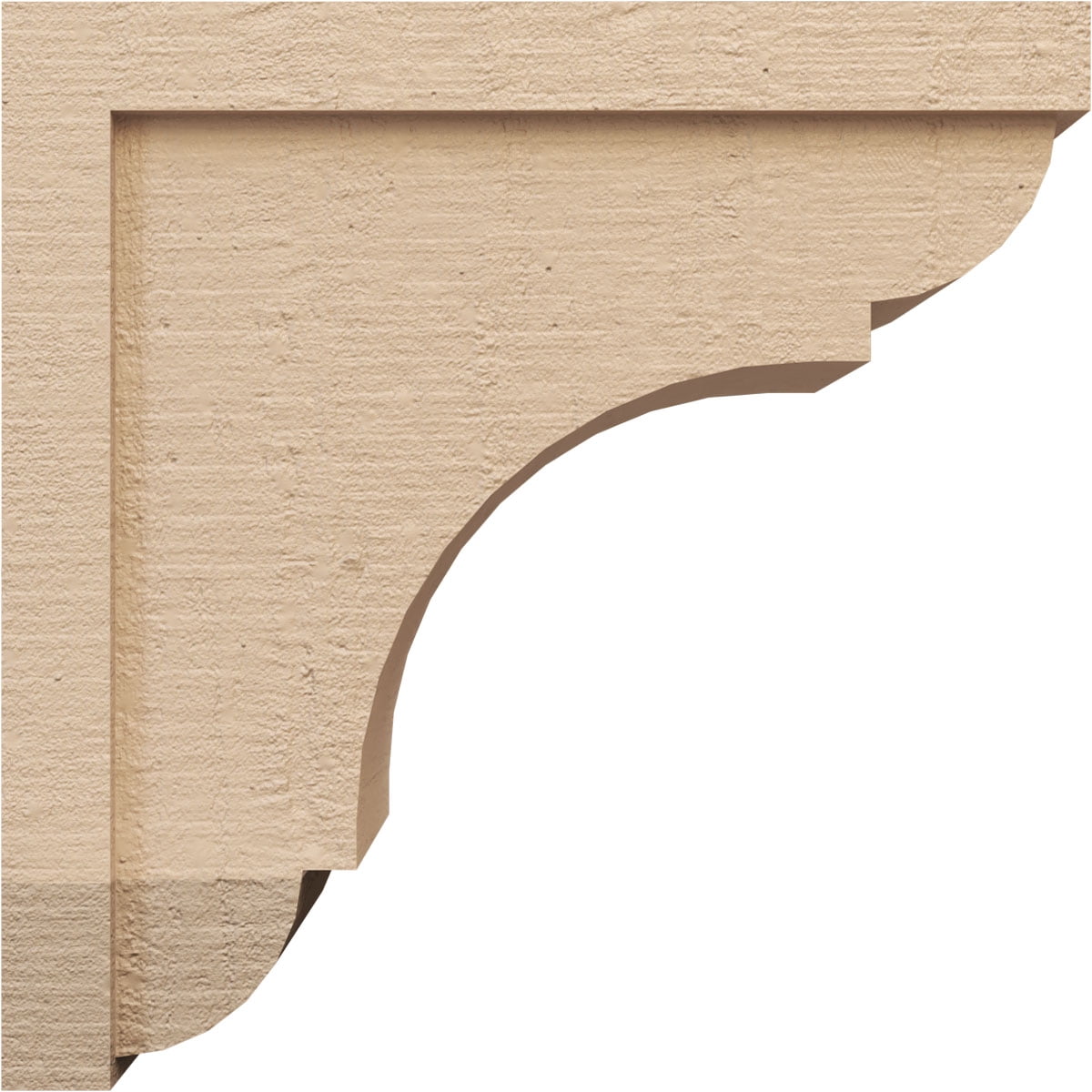 10"W x 20"D x 20"H Classic Bryant Rough Cedar Woodgrain TimberThane Corbel, Primed Tan