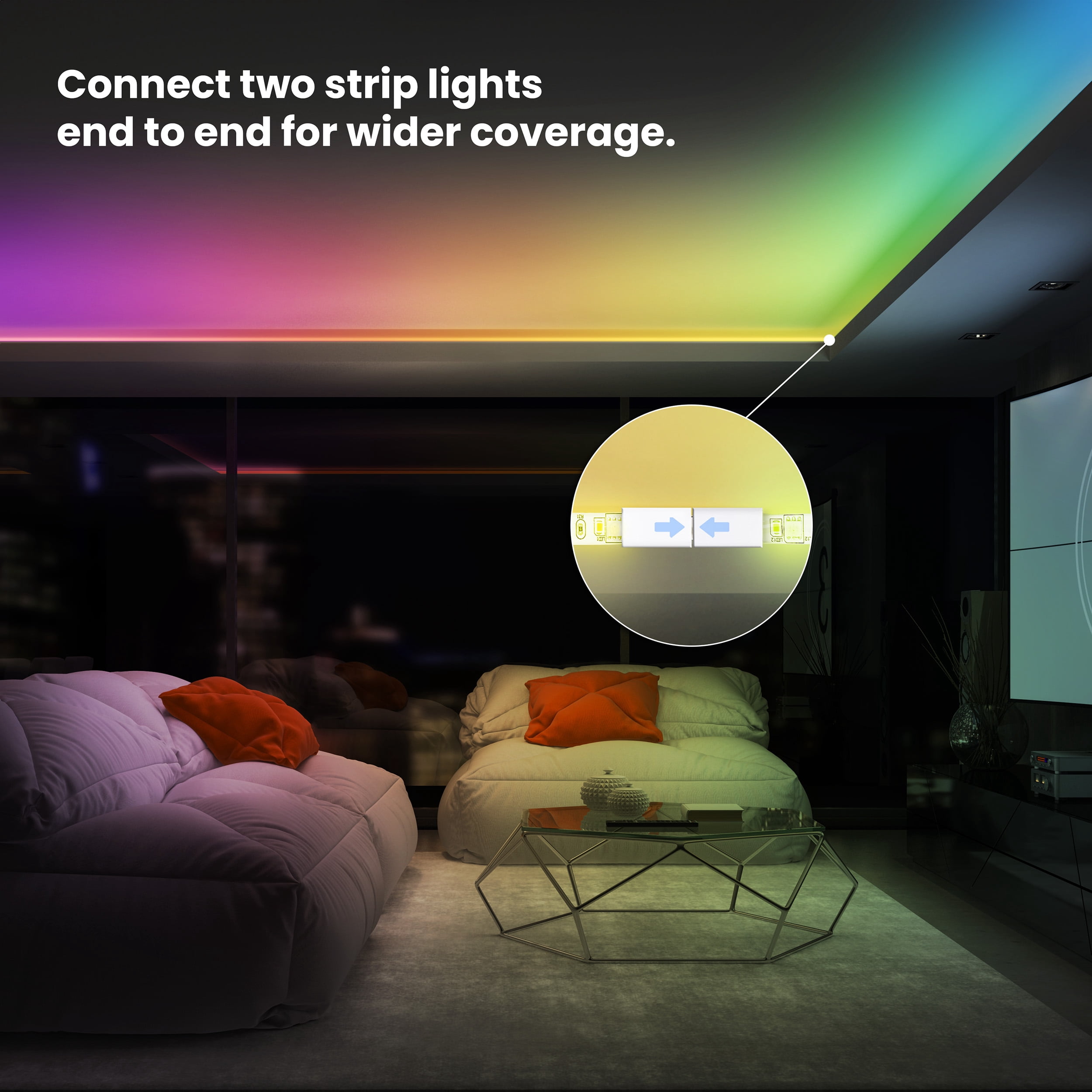 Feit Electric Smart LED 16ft' 17W Indoor/Outdoor, Color Chasing, Strip Light 1Pk