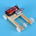 thumbnail image 3 of Wooden DIY Electric Pulley Four Wheel Drive Car Assembly Model Kit Kids Toy, 3 of 5