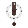 thumbnail image 1 of Reloj de pared acrílico decorativo silencioso sin tictac redondo nórdico colgante reloj hogar Blanco, 1 of 9