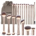 thumbnail image 1 of Set de brochas de maquillaje MAANGE Foundation, 20 unidades, con bolsa dorada, 1 of 9