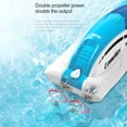 thumbnail image 4 of Waterproof 2.4GHz Remote Control Boat for Beginners, 15km/h Speed, 30min Working Time with 3.7V 800mAh Battery, 80m Control Range, Includes Remote Controller, USB Charging Cable, Blue - Single, 4 of 6