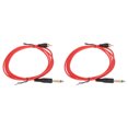 thumbnail image 2 of 2pcs 5.9ft Tattoo Clip Cords Interfaz RAC Profesional Cobre Silicona Tattoo Clip Cobre Core Clip Cable Cable Rotary Tattoo Machine Kit De Fuente De Alimentación(rojo), 2 of 5