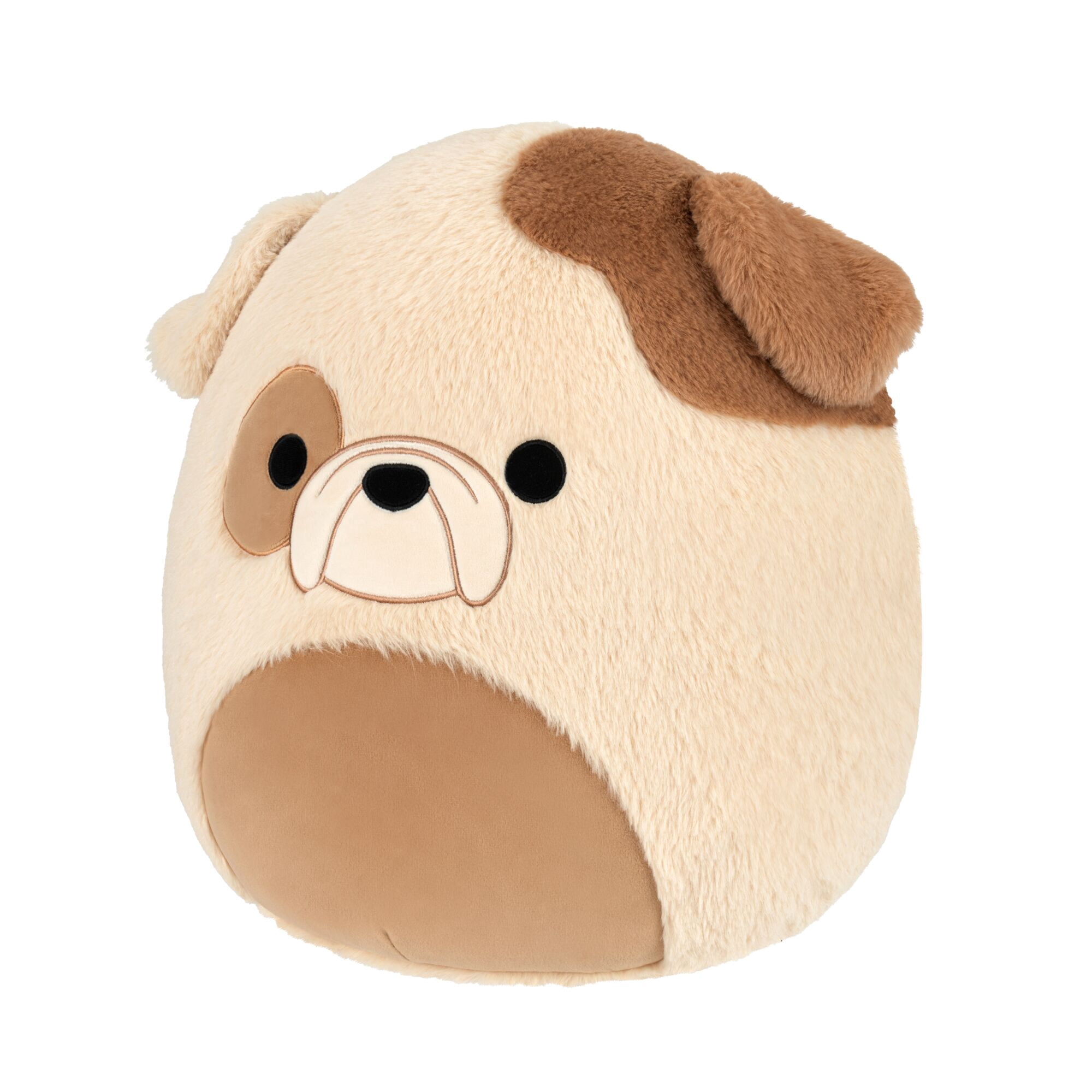 Squishmallows FuzzAMallow Official 16 inch Griz the Tan and Brown Spotted Bulldog - Child's Ultra Soft Plush Toy