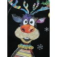 thumbnail image 6 of Seyurigaoka Christmas Sweater for Women's Casual Raglan Jumper Long Sleeve O Neck Deer Print Patchwork Pullover Sweatshirt, 6 of 9