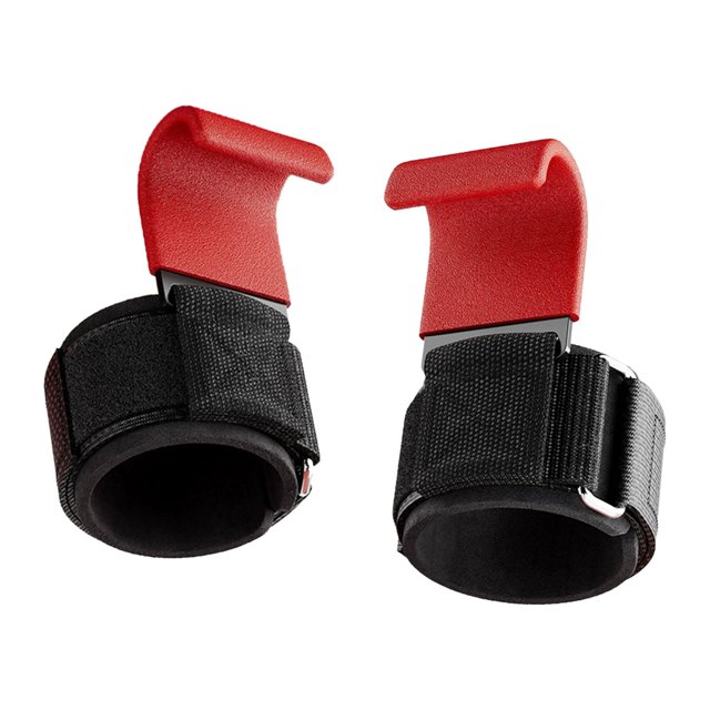 2 piezas Ganchos de levantamiento de pesas Correa de muñeca para el entrenamiento de extracción