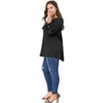 thumbnail image 4 of BluTop Cuello Redondo Mangas Raglán TalExtPaMujer Negro 3XL, 4 of 7
