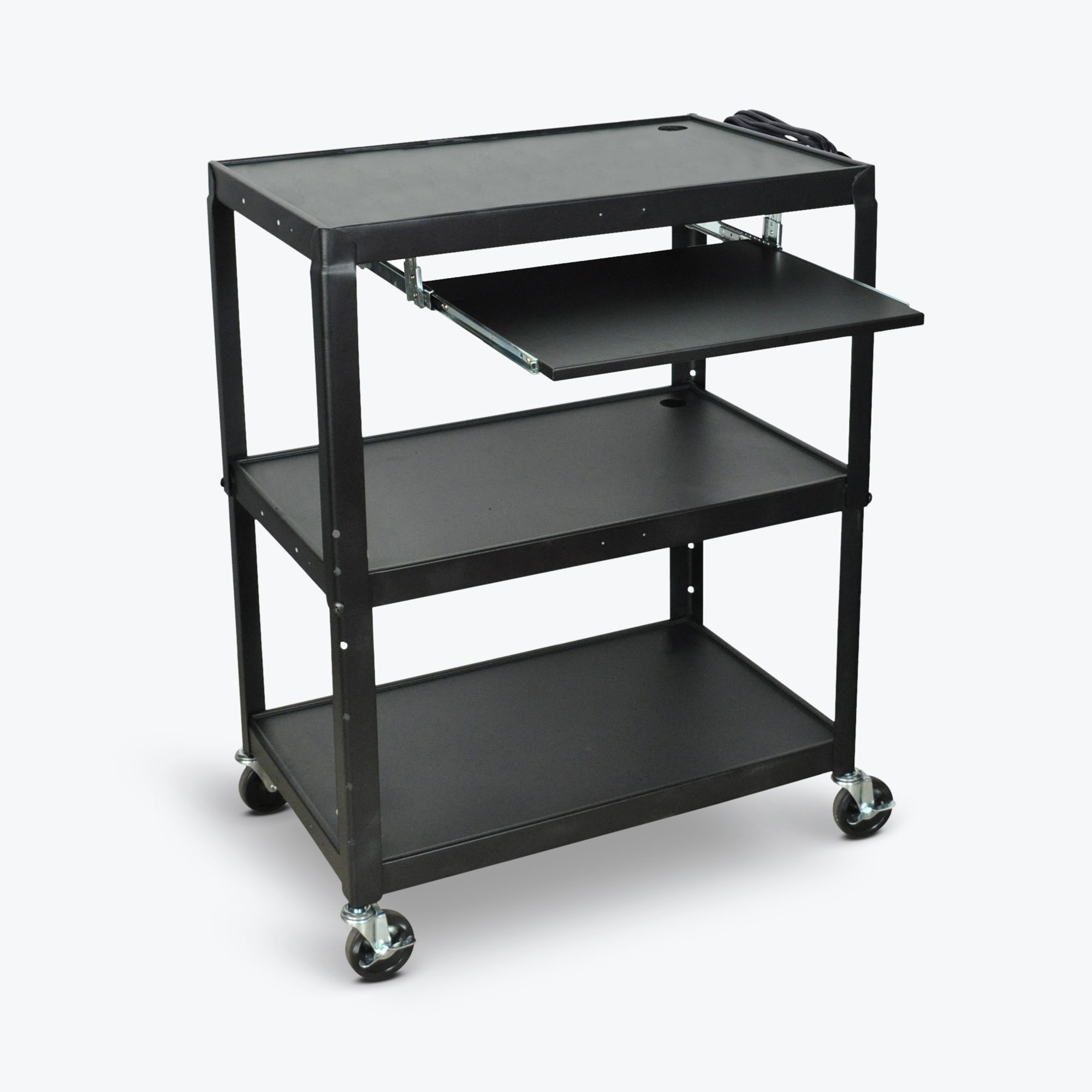 Carts & Stands Height Adjustable Computer Workstation with 4 Casters