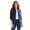 Dark Wash Sanded, variant on Women's Plus Size Classic Stretch Denim Jacket