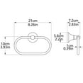 thumbnail image 2 of OULII Bath Towel Rings Oval Towel Ring Copper Space-saving for Bathroom Use 1Pcs, 2 of 8