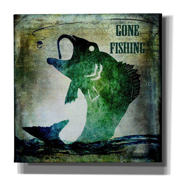 Epic Graffiti 'Gone Fishing' by Lightbox Journal, Canvas Wall Art, 37"x37"