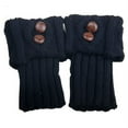 thumbnail image 3 of LNGOOR Women Leg Warmers Knitted Short Knee Winter Trim Boot Cuffs Toppers, 3 of 6