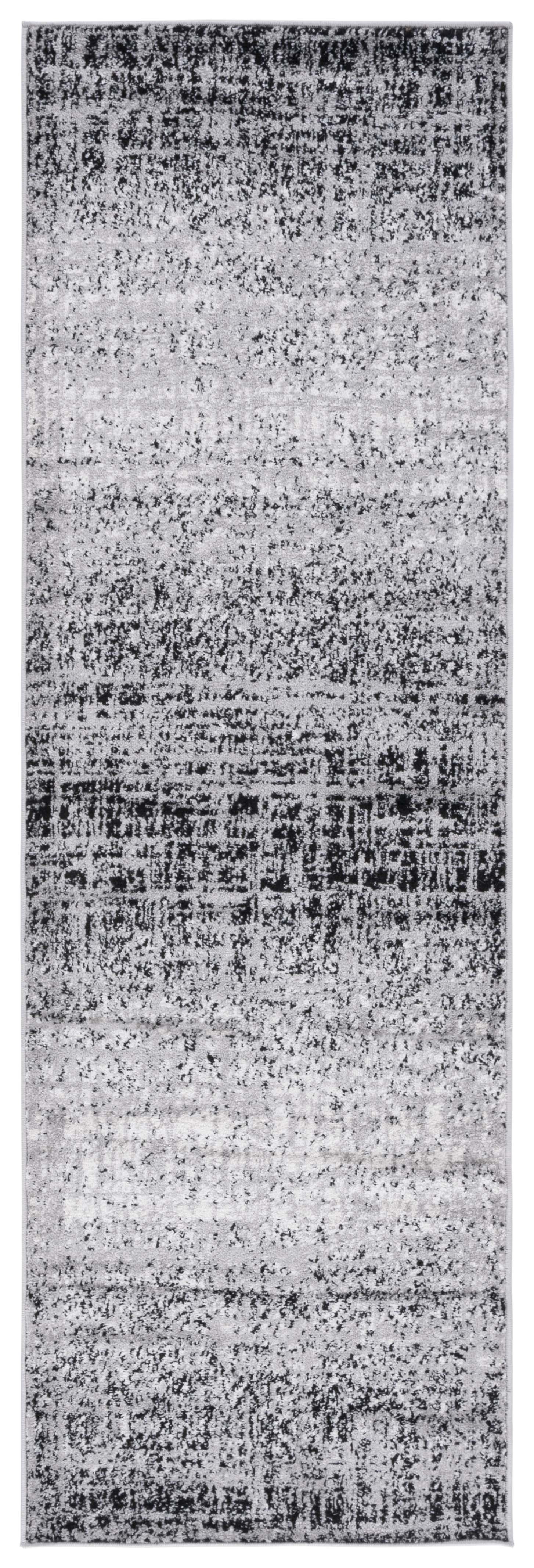Safavieh Adirondack Kiersten Abstract Runner Rug, Silver/Black, 2'6" x 10'
