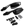 thumbnail image 1 of Transemion Wide Adjustable Motorcycle Side Mirror For Clear Viewing Rear View Mirrors Can Be Freely Adjusted Up Black WHITE GLASS, 1 of 6