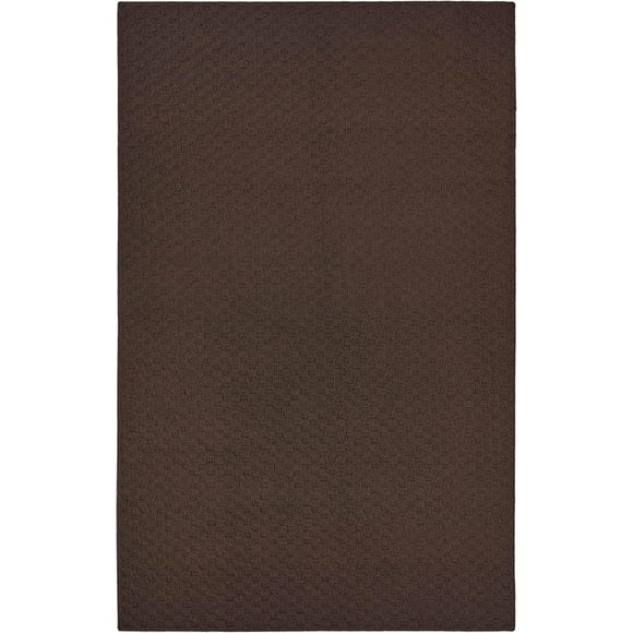 Garland Tapis Ville Carré Brun Moka 5 Pieds x 8 Pieds Tapis Antidérapant pour Salons et Couloirs, Élégant et Durable pour les Zones à Fort Passage