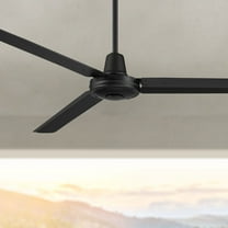 60" Casa Vieja Turbina DC Modern Industrial Indoor Outdoor Ceiling Fan with Remote Control Matte Black Damp Rated for Patio Exterior House Home Porch