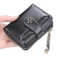 thumbnail image 2 of Cartera de moda de cuero PU Qarigey con cremallera de gran capacidad negro, 2 of 6