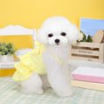 thumbnail image 4 of CSChome Pet Dress Dog Soft Comfortable Breathable Adorable Layered Hem Bowknot Daily Wear Puppy, 4 of 7