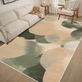 thumbnail image 1 of Conrad's Limited Collections 4x6 Area Rug - Non Slip Indoor Area Rug - Ivory and Green Paint Strokes, 1 of 5