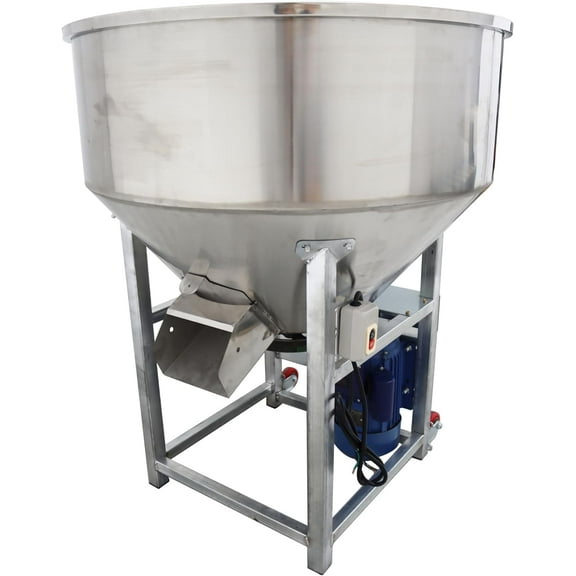 Feed Mixer Granular Plastic Mixer Particle Granule Blender Wet Dry Use Stainless Steel 440LBS