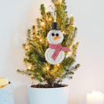thumbnail image 5 of 10 Uds. Muñeco de nieve decoración de árbol de Navidad decoración colgante de pared ornamento, 5 of 5
