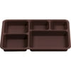 Cambro 5-Compartment Co-Polymer Base Tray, 24PK, Brown, 1411CP-167