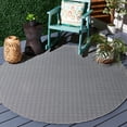 thumbnail image 6 of SAFAVIEH Hampton Ali Diamond Indoor/Outdoor Runner Rug, Grey/Black, 2' x 9', 6 of 9