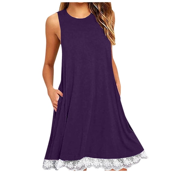 Summer Dresses for Women 2025, Womens Dresses,Women's Oversized Casual Dress Comfortable Loose Fit Cuffless Elegant Daily Wear Trendy Flowy Soft Fabric