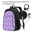 thumbnail image 2 of Balery Violet Mochila con carga USB para hombre y mujer - Mochila impermeable y antirrobo para portátil con puerto USB para viajes, trabajo, estudios y universidad, 2 of 7