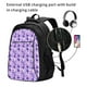 thumbnail image 2 of Balery Violet Mochila con carga USB para hombre y mujer - Mochila impermeable y antirrobo para laptop con puerto USB para viajes, trabajo, 2 of 7