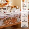 thumbnail image 5 of Romanstile Fall Tablecloth 60x84inch Rectangular Thanksgiving Autumn Harvest Pumpkin Mushroom Orange Buffalo Plaid Table Cover for Party Picnic Dinner Decor, 5 of 8