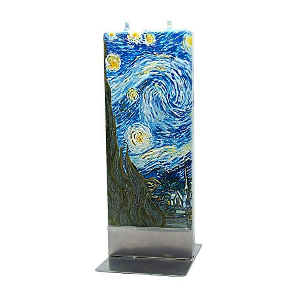 Flatyz Twin Wick Flat Candle Van Gogh The Starry Night Walmart