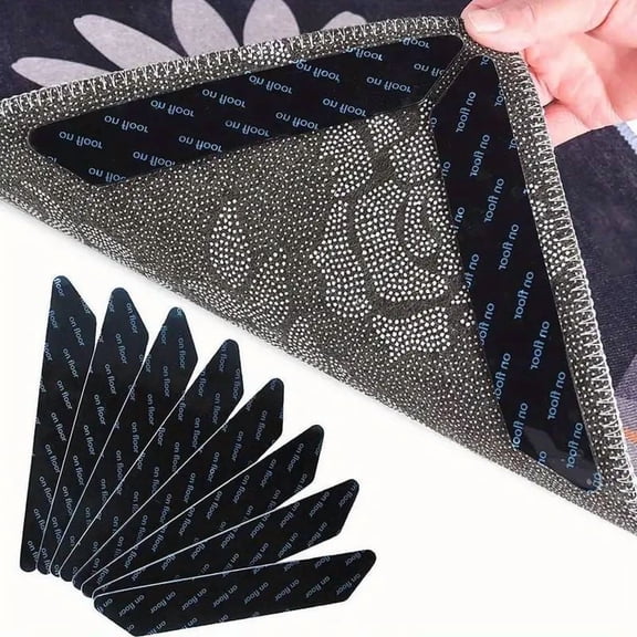 20-Pack Non-Slip Rug Grippers, Reusable Carpet Tape Grippers for Hardwood, Tile & Laminate Floors