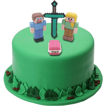 Pixel Cake Topper Cake Decoration For Birthday Party Video Game Party Birthday Cake Topper Set