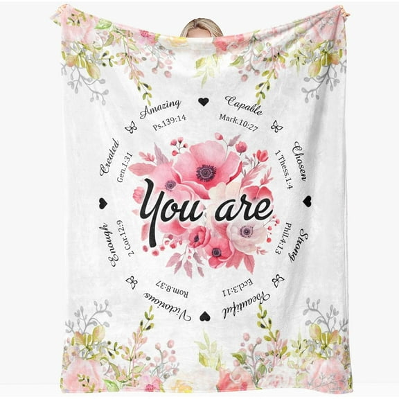 Christian Gifts for Women, Christian Blanket, Religious Gifts for Women Faith, Christian Gifts, Inspirational Gifts Bible Gifts for Women Female, Throw Blankets 50"x60"