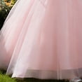 thumbnail image 3 of FRSASU Girls Flower Princess Dress Pageant Lace Embroidery Floral Tulle Dress Sleeveless Wedding Party Prom Evening Maxi Dress Pink, 3 of 8
