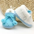 thumbnail image 5 of Baby Boys Girls Bownot Cute Cartoon Shoes Fleece Lined Soft Sole Slip On Cotton Booties Infant First Walker Winter Warm Crib Shoes, 5 of 8