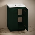 thumbnail image 6 of St. Tropez 24" Freestanding Bathroom Vanity in Green Oak with 3-Hole Widespread Sink Top, 6 of 7