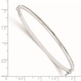 thumbnail image 3 of 14k White Gold Bracelet Bangle 3 mm 6.75 in Polished Hinged, 3 of 4