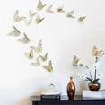 thumbnail image 3 of Cheerland 3D Butterfly Wall Stickers, Champagne Gold, 48-Pack, 3 of 6