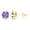 Yellow, variant on Cushion Cut Simulated Tanzanite Solitaire Screw Back Stud Earrings In 14k Rose Gold Over Sterling Silver