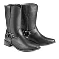 thumbnail image 3 of Men's Western Style Boots with Buckle - Large 10/11 - Black - Synthetic, 3 of 4