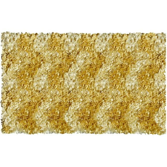 Tapis Shaggy Raggy Jaune Chevron