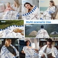 thumbnail image 5 of Coastal Blue Cooling Blanket,Lightweight Breathable Summer Throw Blanket with Double Sided Cold Effect,Ocean Nautical Lighthouse Starfish Anchor Picnic Blankets Bed Sheet for Hot Sleepers 40"x60", 5 of 8
