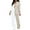 Khaki, variant on Njoeus Women's Elegant 2 Piece Office Work Suit Set Women Colorblock Long Sleeve One Button Blazer and Pants S-XXL