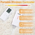 thumbnail image 3 of Wireless Heated Floor Mat 5x7, Electric Heated Rug with 6 Heat Settings & 2-10H Timer, Soft Plush Heating Mat Carpet Foot Warmer for Living Room Bedroom Office Game Room, Cream, 3 of 6