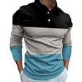 thumbnail image 1 of YDLCAFD T-Shirt à Manches Longues pour Hommes Printemps et Automne avec Col Rabattu, Mode Ample, 1 of 4
