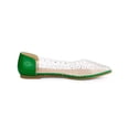 thumbnail image 3 of BLISSFUL STEP Chaussures Décontractées pour Femmes Bout Pointu Ballerines à Strass Transparents Vert 10, 3 of 7
