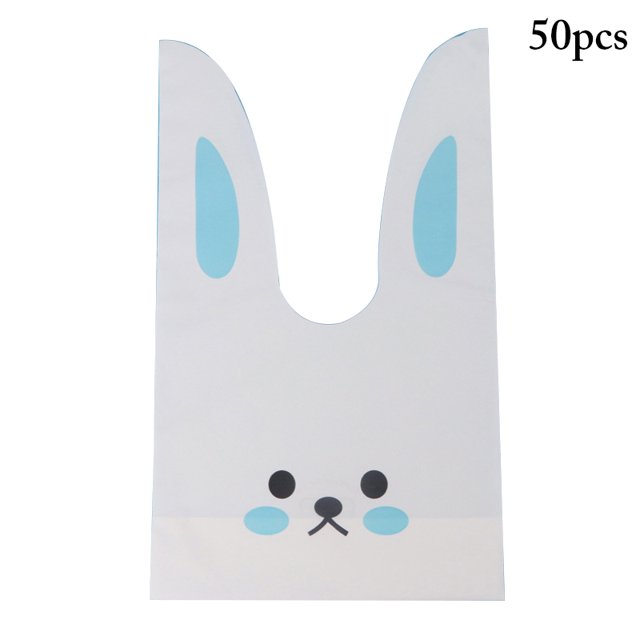 Coofit 50PCS Candy Bag Rabbit Ears Design Treat Bag Party Favor Bag for Cookies Candy
